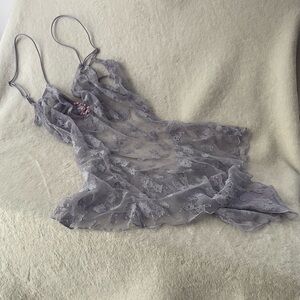 Skims lilac purple lace teddy bodysuit with adjustable straps size small new
